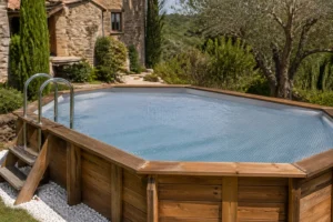 Bâche à bulle piscine correctement posée bulles vers l'eau face lisse haut