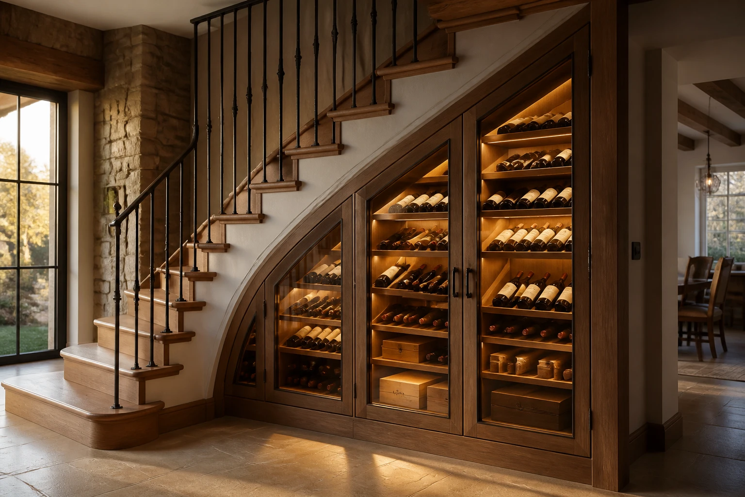 Cave à vin sous escalier : le guide pour bien l’aménager